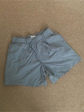 Oak + Fort Light Blue Drawstring Shorts